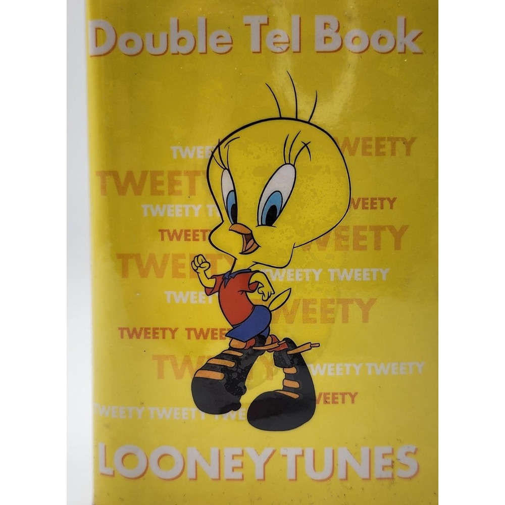 VINTAGE TWEETY BIRD DOUBLE TEL BOOK TINY RARE PHONE AND ADDRESS BOOK COLLECTIBLE